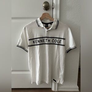 Kenneth Cole White Polo Shirt